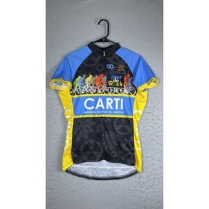 Primal CARTI Tour De Rock Cycling Jersey Womens Large Multicolor 1/4 Zip